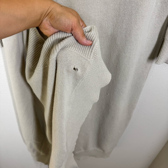 G. Label By Goop Carla Knotted Merino Wool Sweater Dress Cream Ivory Flawed XL - Picture 8 of 9